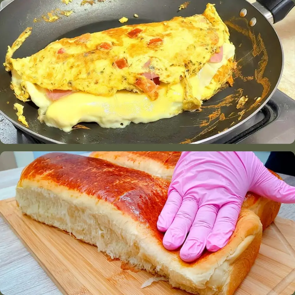 Recetas deliciosas - Omelet en sartén, Pan gratinado